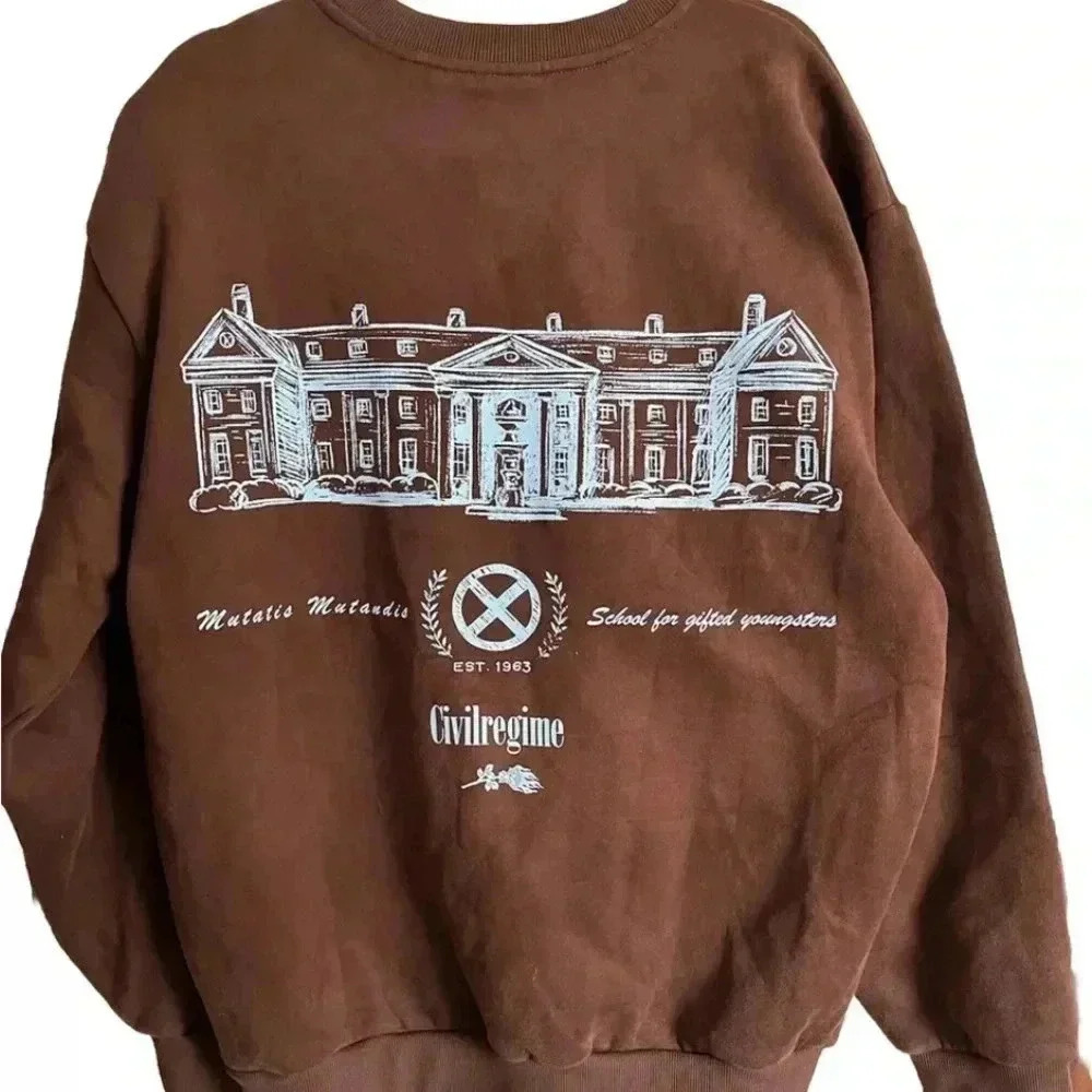 Civil Regime Marvel X-men XL Crew Neck Sweatshirt NWT Brown - Picture 2 of 13